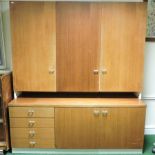 A 1970's veneered side cabinet,