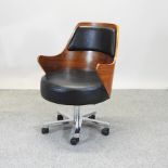 A modern swivel desk chair