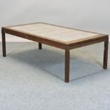 A 1960's tile top coffee table,