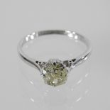 An 18 carat gold diamond solitaire ring, approximately 1 carat,