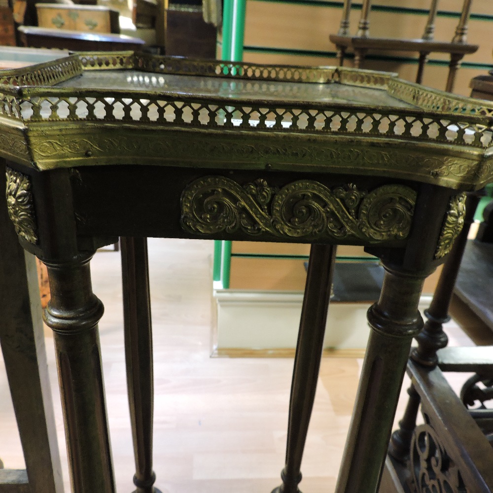 A French empire style side table, with a marble top, - Image 4 of 9