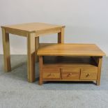 A modern oak coffee table, 94cm,