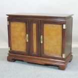 A modern Chinese elm side cabinet,