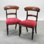 A set of four William IV mahogany bar back dining chairs
