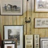 A large collection of mainly horse and sporting related prints,