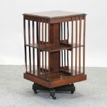 A Victorian mahogany revolving bookcase,