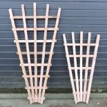 An oak garden trellis, 190cm high,