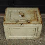 A painted cast iron safe, 53cm,