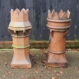 A Victorian crown top chimney pot, 98cm high,