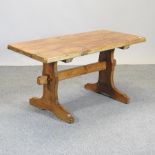 A pine refectory table,