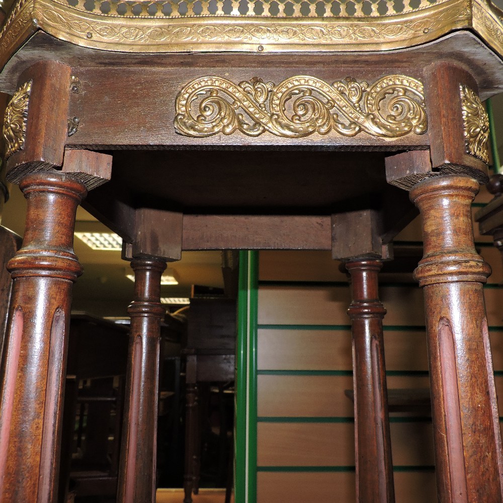 A French empire style side table, with a marble top, - Image 6 of 9