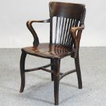 A Victorian mahogany desk chair