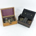 A collection of mainly pre-decimal coins,