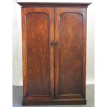 A Victorian mahogany double wardrobe,