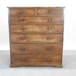 A George III mahogany chest of drawers,