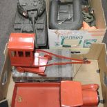 A Triang red toy lorry, 49cm,