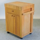 A modern beech wood butcher's block,