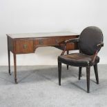 A Regency style writing table, 122cm,