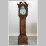 A 19th century walnut and marquetry cased longcase clock, the brass dial signed Edmund Whitehead,
