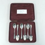 A set of six George III silver teaspoons, by Thomas Wilkes Baker, London, 1805-1822,