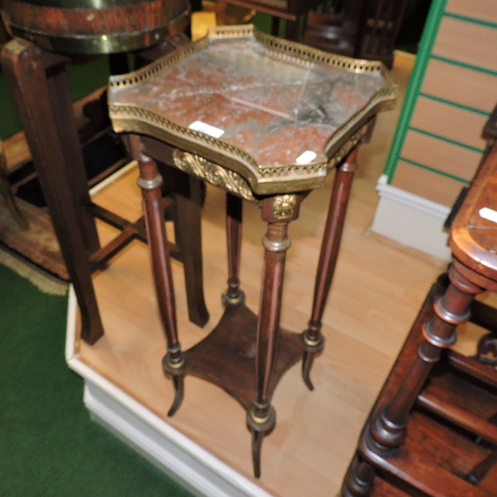A French empire style side table, with a marble top, - Image 3 of 9