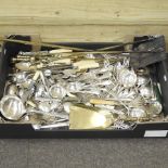 A box of silver plated cutlery,