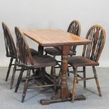 A refectory table, 107 x 62cm,