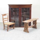 A glazed mahogany bookcase,