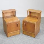 A pair of G-Plan teak bedside cabinets,