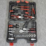 A sixty-five piece tool kit