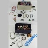 Two boxes of costume jewellery