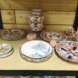 A small collection of oriental china,