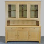 A Mark Elliot modern oak glazed dresser,