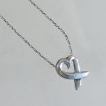 A Tiffany and Co Paloma Picasso design silver necklace,