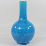 A Chinese turquoise glazed vase,