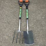 A garden fork and spade set