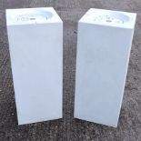 A pair of white fibreglass patio lights,