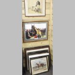 A collection of mainly 19th century horse and sporting related prints,