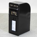 A black painted GPO style postbox,