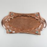 A Newlyn style copper tray,
