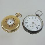 A Waltham silver pocket watch,