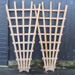 A pair of oak garden trellis,