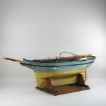 An early 20th century wooden model pond yacht,