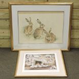 Louise Wood, Terriers, limited edition print,