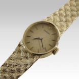 An Omega 9 carat gold cased vintage ladies manual wind wristwatch, circa 1970's,