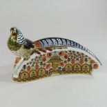 A Royal Crown Derby porcelain model of The Lady Amherst pheasant, 29cm, boxed,