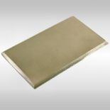 A large 9 carat gold cigarette case, of plain rectangular shape,