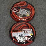 A set of three metre jump leads,