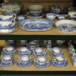 An extensive Spode blue and white part dinner service,