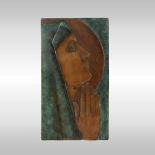 Max de Verrier, (1891-1973), The Madonna, bronze relief plaque, signed,